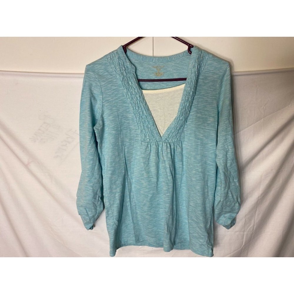 Small Teal Grannycore Top Women’s Small Normcore Coastal